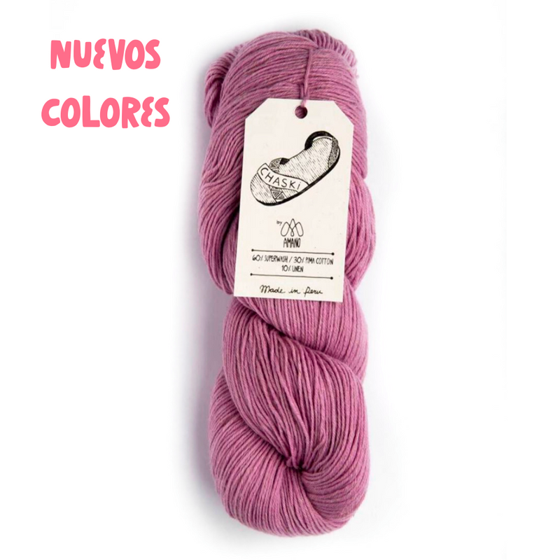 CHASKI (60% Oveja Merino Superwash - 30% Algodón Pima - 10% Lino)